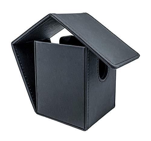 Arkero-G® 80+ Flip Deck Case Black/Schwarz | Karten-Box in Leder Optik | Ideal für TCG Sammelkarten z.B. Magic, Pokemon, YuGiOh! von Arkero-G