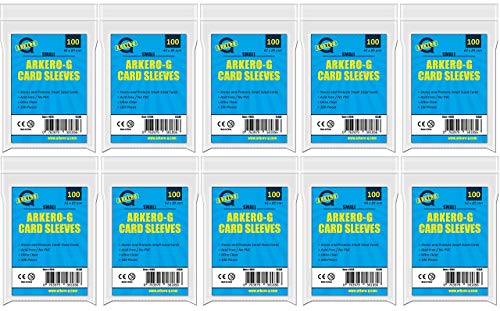 Arkero-G 1000 Soft Sleeves Small (japanische Hüllen Größe) - 10 Packungen durchsichtige Kartenhüllen für Yu-Gi-Oh! TCG Karten von Arkero-G