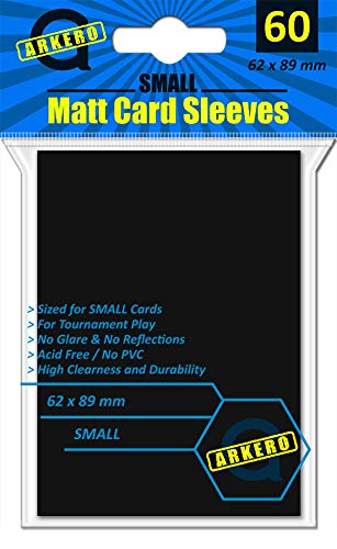 Arkero-G Small Matt Card Sleeves Black (60 Matte, Schwarze Kartenhüllen) - Yu-Gi-Oh! Größe von Arkero-G