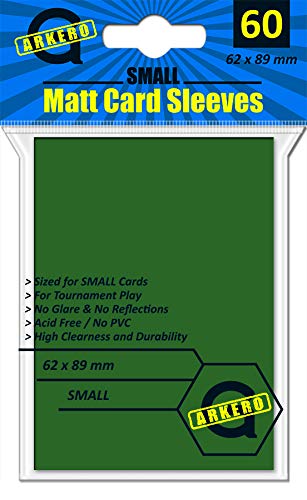 Arkero-G Small Matt Card Sleeves Green (60 Matte, Grüne Kartenhüllen) - Yu-Gi-Oh! Größe von Arkero-G