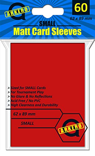 Arkero-G Small Matt Card Sleeves Red (60 Matte, Rote Kartenhüllen) - Yu-Gi-Oh! Größe von Arkero-G