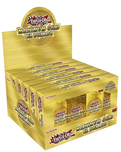 Arkero-G YuGiOh! Maximum Gold EL Dorado Lid Boxen Display | DEUTSCH | Yu-Gi-Oh! Karten NEU 100 Small Soft Sleeves japanische Kartenhüllen von Arkero-G