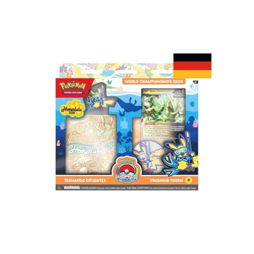 Pokemon 2024 World Championship Deck Fernando Cifuentes Sammelkarten | DEUTSCH | spielfertigtes 60 Karten Deck | + Arkero-G 100 Soft Card Sleeves von Arkero-G