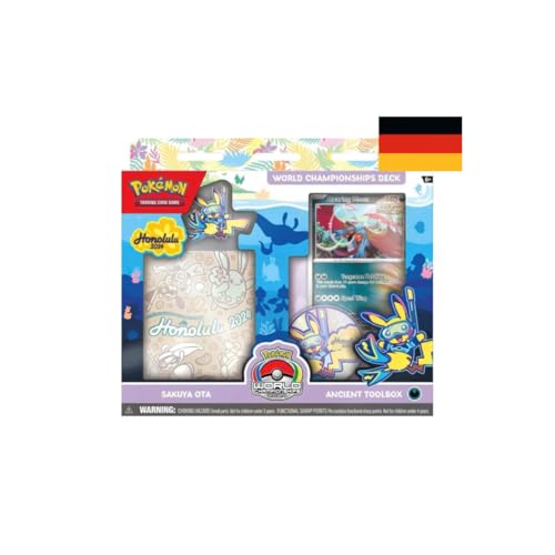 Pokemon 2024 World Championship Deck Sakuya OTA Sammelkarten | DEUTSCH | spielfertigtes 60 Karten Deck | + Arkero-G 100 Soft Card Sleeves von Arkero-G