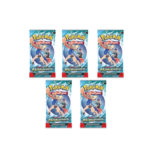 Pokemon 5 Reisegefährten Booster Sammelkarten | DEUTSCH | Karmesin & Purpur Karten Serie | + Arkero-G 50 Soft Card Sleeves Pokemon 5 Reisegefährten Booster Sammelkarten | DEUTSCH | Karmesin & Purpur Karten Serie | + Arkero-G 50 Soft Card Sleeves von Arkero-G