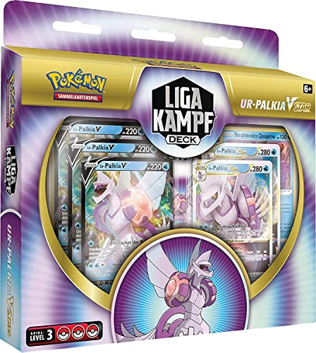 Pokemon Liga Kampf Deck - Ur-Palkia VSTAR Sammelkarten | DEUTSCH | spielfertigtes 60 Karten Deck | + Arkero-G 100 Soft Card Sleeves von Arkero-G