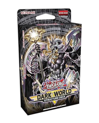 YuGiOh Structure Deck Dark World | DEUTSCH | Yu-Gi-Oh! Karten NEU GÜNSTIG | + Arkero-G 50 Small Soft Sleeves japanische Kartenhüllen (Dark World) von Arkero-G