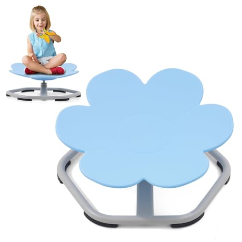Arkyomi 360°-Drehsitz Spielgeräte, Kinder Drehstuhl, Balance Drehhocker trainiert Physische Koordination und Gleichgewicht, Autismus-Sensorikspielzeug für Jungen und Mädchen Blau von Arkyomi