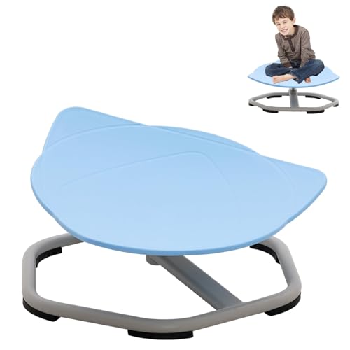 Arkyomi Karussell Kinder Drehstuhl, 360° drehbares Sitzspielgerät, Balance Drehhocker trainiert Physische Koordination und Gleichgewicht, Autismus-Sensorikspielzeug, Sensorischer Kinderstuhl Hellblau von Arkyomi