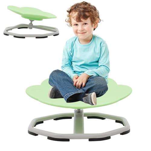 Arkyomi Karussell Kinder Drehstuhl, 360° drehbares Sitzspielgerät, Balance Drehhocker trainiert Physische Koordination und Gleichgewicht, Autismus-Sensorikspielzeug für Jungen und Mädchen Grün von Arkyomi