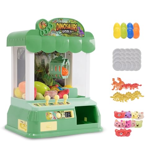 Arkyomi Mini Greifmaschine Candy Doll Gachapon Grabber Süßigkeiten Greifautomat mit Münzschiebe und Greifarm Automat Stofftiere Claw Machine Kinder(Grün) von Arkyomi