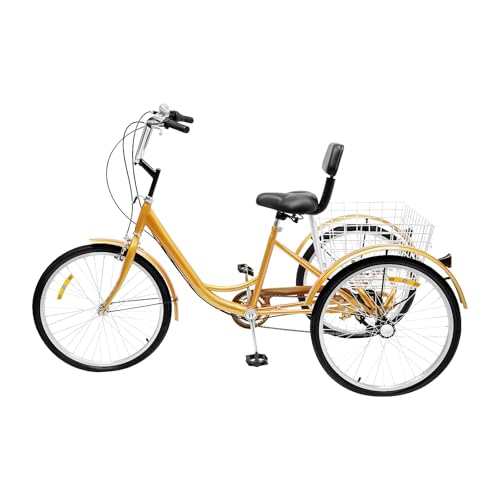 Armanyya Dreirad für Erwachsene 24 Zoll 6 Gang Design Stadt Einkauf Transportkorb 120kg Armanyya Dreirad für Erwachsene 24 Zoll 6 Gang Design Stadt Einkauf Transportkorb 120kg von Armanyya