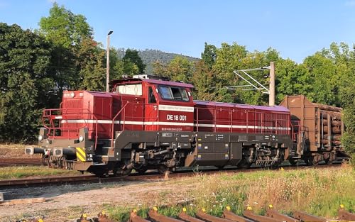 Arnold TT HN9057S Cargo Logistik Rail Service, 4-achsige Diesellokomotive DE 18 001, Ep. VI, mit DCC-Sounddecoder, Modell Eisenbahnlok – elektrisch von Arnold TT