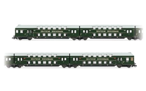 Arnold TT HN9523 DR, 4-teiliger Doppeldecker mit Steuerkabine, grün/graues Dach, Ep. III Personenwagen von Arnold TT