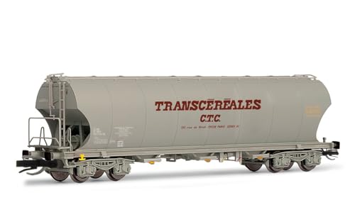 Arnold TT HN9748 SNCF, 2er Pack 4-achsiger Silowagen „Transcéréales/CTC“, Ep. IV-V-Modell Eisenbahnfahrzeuge – Waggons, bunt von Arnold TT