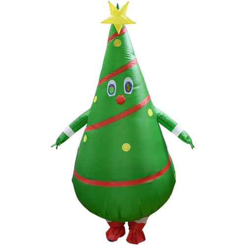 Arokibui Aufblasbares Weihnachtsbaum-Kostüm, aufblasbares Weihnachtskostüm, Cosplay, Party, Halloween-Kostüm, Weihnachtsanzug, Weihnachtsdekoration, festliches Kostüm, grün Arokibui Aufblasbares Weihnachtsbaum-Kostüm, aufblasbares Weihnachtskostüm, Cosplay, Party, Halloween-Kostüm, Weihnachtsanzug, Weihnachtsdekoration, festliches Kostüm, grün von Arokibui