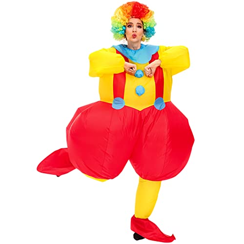 Arokibui Aufblasbares Clown Kostüm Erwachsene Lustiges Blow Up Kostüm Cosplay Party Weihnachten Halloween Kostüm Unisex Kostüm von Arokibui