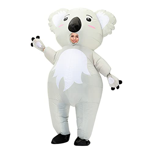 Arokibui Aufblasbares Koala-Kostüm für Erwachsene, lustiges aufblasbares Tier-Kostüm für Cosplay, Party, Weihnachten, Halloween, Grau Arokibui Aufblasbares Koala-Kostüm für Erwachsene, lustiges aufblasbares Tier-Kostüm für Cosplay, Party, Weihnachten, Halloween, Grau von Arokibui