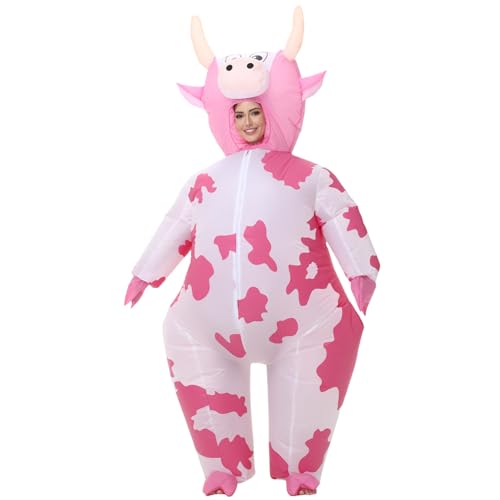 Arokibui Aufblasbares Kuh-Kostüm für Erwachsene, lustiges aufblasbares Tierkostüm für Halloween, Cosplay, Party, Festival, Unisex-Anzug Arokibui Aufblasbares Kuh-Kostüm für Erwachsene, lustiges aufblasbares Tierkostüm für Halloween, Cosplay, Party, Festival, Unisex-Anzug von Arokibui
