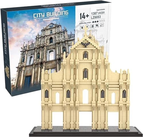 ArrGo Architektur-Mikrobaustein-Set, weltberühmtes Architektur-Baukasten-Set, Mikrobausteine, Spielzeug, Geschenk für Erwachsene (1387 Teile) (Ruinen von St. Paul) von ArrGo