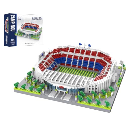 ArrGo Baustein-Sets mit Architekturmodell Spanien berühmter Verein Fußballstadion konstruierte Blöcke Spielzeug für Erwachsene Fußball-Enthusiasten 3500+ Teile von ArrGo