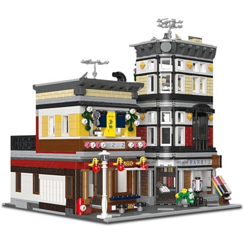 ArrGo Das Sushi Coener Bausteinset Hausbausatz mit japanischem Street View-Thema 2662-teiliges modulares Hausmodellbauset Spielzeuggeschenke für Erwachsene Kinder Jungen von ArrGo
