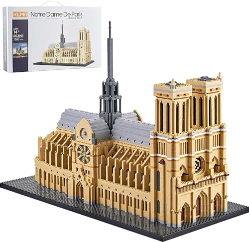 ArrGo Notre Dame de Paris Mikro-Bausteine-Set, weltberühmte Architektur, Sammlerstück, kreatives Modell, Mikro-Mini-Bausteine, Bausatz für Erwachsene, 7380 Teile von ArrGo