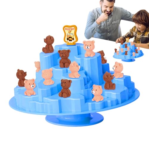 Arroopu Balance Brettspiel,Zweispieler Baum Design - Bär Kuh Balance Lernspiel Für Drinnen Draußen Gruppenaktivitäten Erwachsene Mädchen Familien von Arroopu