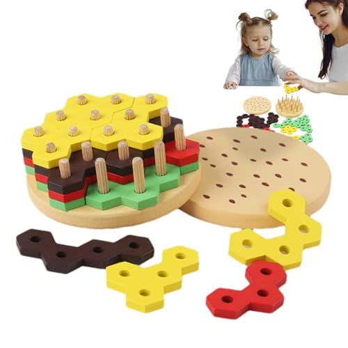 Arroopu Hamburger Stacker -Spielzeug, Stapel von Food Toy - Bildungshamburgerspielzeug,Frühe Entwicklungsstapelaktivitäten für Kinder im Vorschulalter Arroopu Hamburger Stacker -Spielzeug, Stapel von Food Toy - Bildungshamburgerspielzeug,Frühe Entwicklungsstapelaktivitäten für Kinder im Vorschulalter von Arroopu