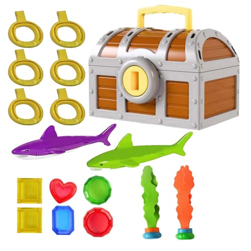 Arroopu Kinder Tauchspielzeug | Schatzkisten-Set Wasser Tauchspielzeug Für Pool - Schwimmtraining Unterwasser Abenteuer Für Kinder Outdoor Spielzeug Arroopu Kinder Tauchspielzeug | Schatzkisten-Set Wasser Tauchspielzeug Für Pool - Schwimmtraining Unterwasser Abenteuer Für Kinder Outdoor Spielzeug von Arroopu