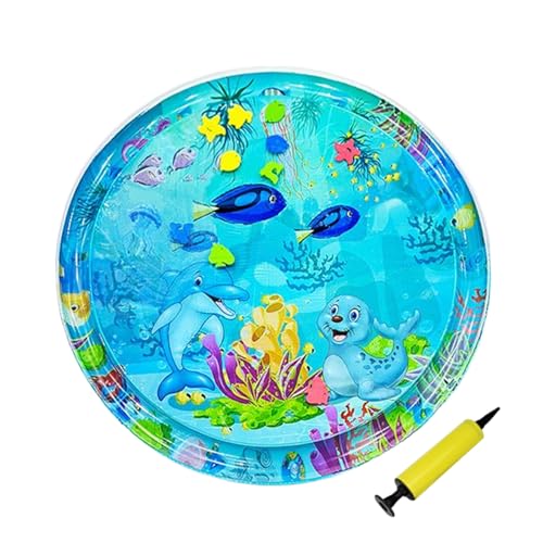 Katzen-Wassersensorische Matte, 105 cm, Katzen-sensorische Matte, Haustier-Wasserbett, interaktives Spielzeug, Kühlkissen, verdickt mit Luftpumpe, für Sommer, Kinder, Babys, Hunde, Indoor-Reisen Katzen-Wassersensorische Matte, 105 cm, Katzen-sensorische Matte, Haustier-Wasserbett, interaktives Spielzeug, Kühlkissen, verdickt mit Luftpumpe, für Sommer, Kinder, Babys, Hunde, Indoor-Reisen von Arroopu