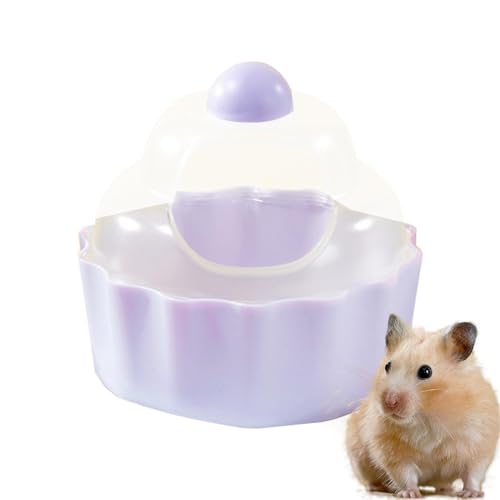 Arrovarp Hamster-Sandbadbehälter, Hamstertoilette | Kuchenförmiger Chinchilla-Saunaraum,Auslaufsichere, transparente, stabile Hamstertoilette für Lemminge, Mäuse, Rennmäuse, Eichhörnchen, von Arrovarp