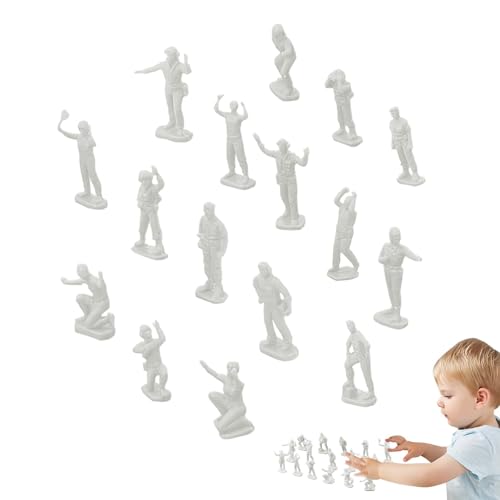 Arrovarp Spielzeugsoldaten Geländemodell,Modell Spielzeugsoldaten | Cake Toppers Miniatur-Soldat-Spielset,Rollenspiel-Spielzeug, 16-teilig, kleine Soldatenfiguren, Spielset, sichere von Arrovarp