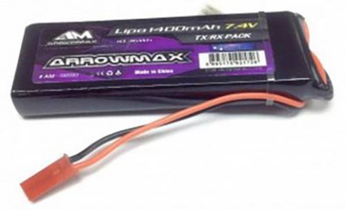 ArrowMax Modellbau-Empfängerakku (LiPo) 7.4V 1400 mAh Stick BEC von ArrowMax