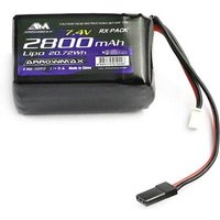 ArrowMax Modellbau-Empfängerakku (LiPo) 7.4V 2800 mAh Hump JR von ArrowMax