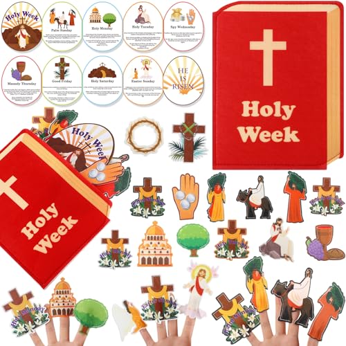 Arrowbash 1 Set Ostergeschichte Spielzeug 25 Stück Filz Fingerpuppen Religiöse Karwoche Geschichten-Sets mit Ostergeschichtenkarten Krippe Bibel Spielzeug Ostern Geschenke für Sonntag Schule Spaß Arrowbash 1 Set Ostergeschichte Spielzeug 25 Stück Filz Fingerpuppen Religiöse Karwoche Geschichten-Sets mit Ostergeschichtenkarten Krippe Bibel Spielzeug Ostern Geschenke für Sonntag Schule Spaß von Arrowbash