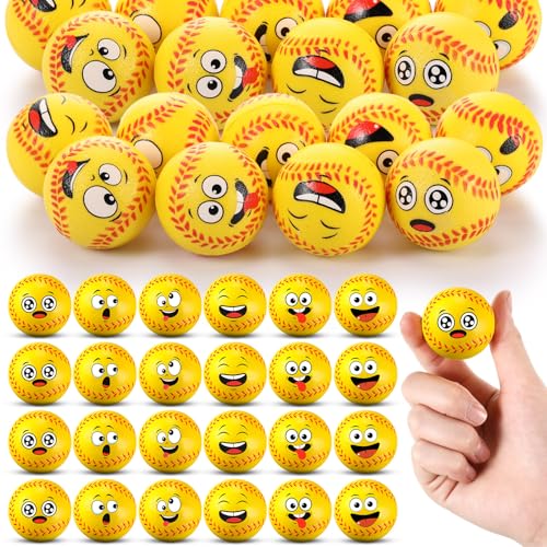 Arrowbash 45 Stück Mini-Stressbälle für Gesicht, kleine Stress- und Angstabbau, Schaumstoff-Sport-Bälle für Karneval, Belohnung, Sport, Mottoparty, Gastgeschenke, Geschenke von Arrowbash