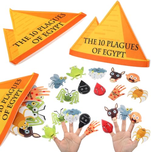 Arrowbash Fingerpuppen mit 10 Plagen, Filz, Plagen, Fingerpuppen, jüdische Feiertagsparty-Dekoration, Geschichtenerzählen, verspieltes Lernen, Passah-Spiele, Passah-Dekoration, Arrowbash Fingerpuppen mit 10 Plagen, Filz, Plagen, Fingerpuppen, jüdische Feiertagsparty-Dekoration, Geschichtenerzählen, verspieltes Lernen, Passah-Spiele, Passah-Dekoration, von Arrowbash