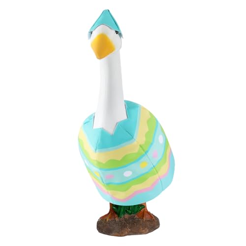Arrowbash Osterei Gans Outfit Festival Veranda Gans Outfits Beton Gans Outfits für 58,4 cm Zement Gans, Gans Kostüm für Outdoor Statue Terrasse Hof Rasen Kunst von Arrowbash