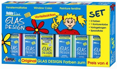 C.KREUL Window Color Hobby Line "Glas Design", Aktions-Set von Art-Munafacture-Design