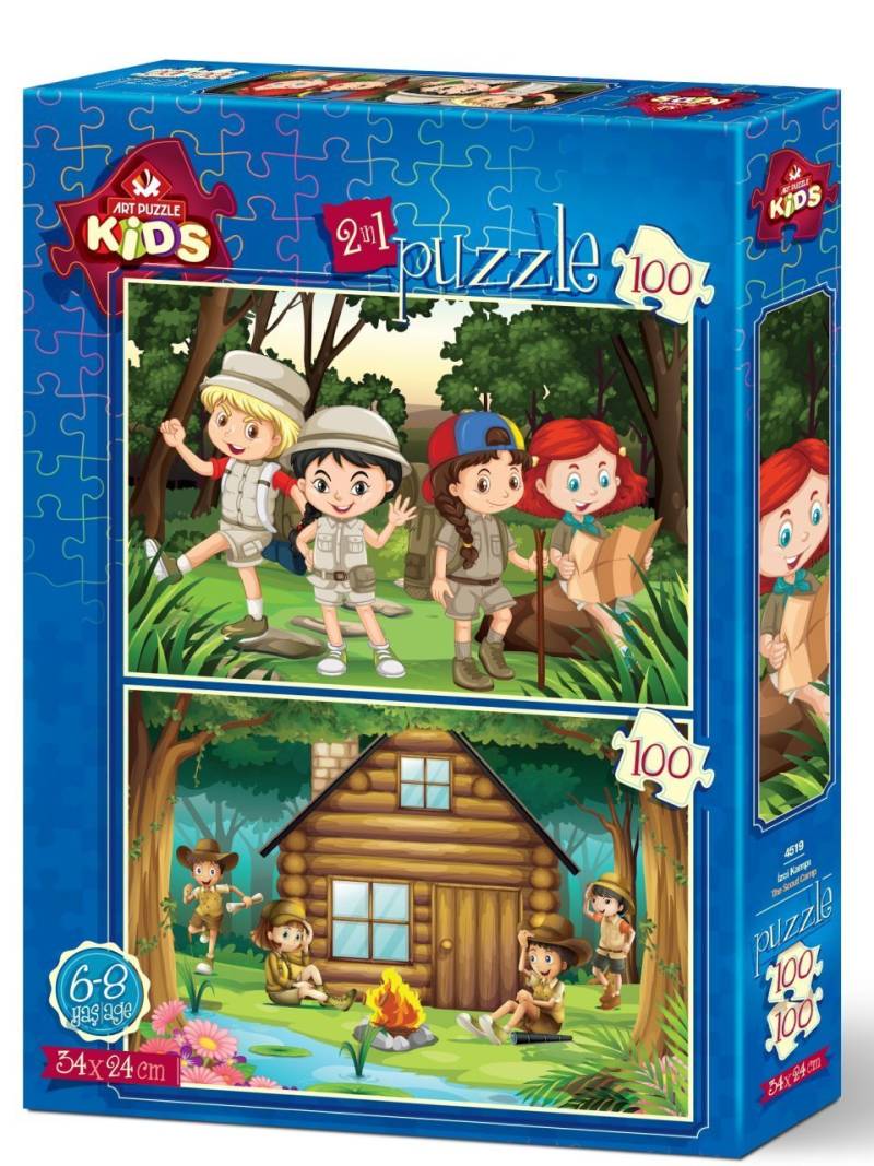 Art Puzzle 2 Puzzles - Das Pfadfinderlager 100 Teile Puzzle Art-Puzzle-4519 von Art Puzzle