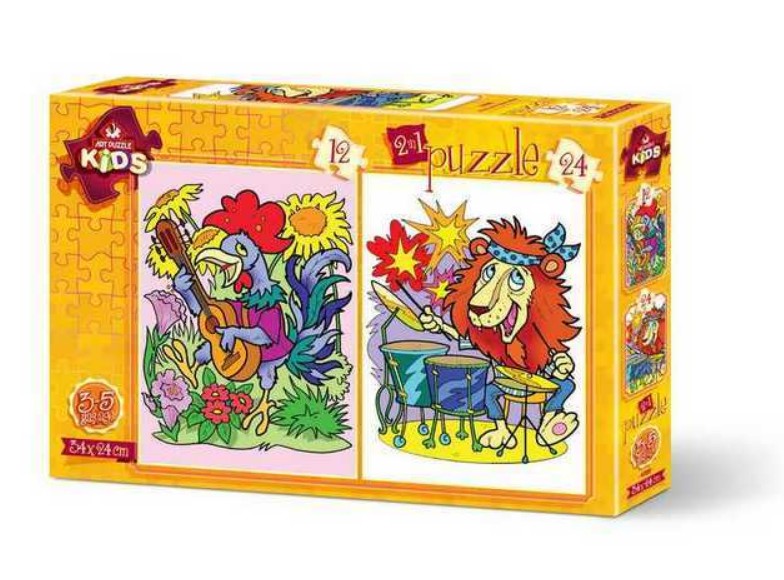 Art Puzzle 2 Puzzles - Musikalische Tiere 12 Teile Puzzle Art-Puzzle-4490 Art Puzzle 2 Puzzles - Musikalische Tiere 12 Teile Puzzle Art-Puzzle-4490 von Art Puzzle