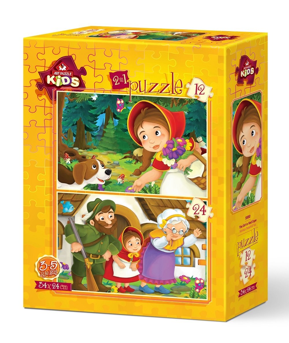 Art Puzzle 2 Puzzles - Red Riding Hood Girl 12 Teile Puzzle Art-Puzzle-5550 Art Puzzle 2 Puzzles - Red Riding Hood Girl 12 Teile Puzzle Art-Puzzle-5550 von Art Puzzle