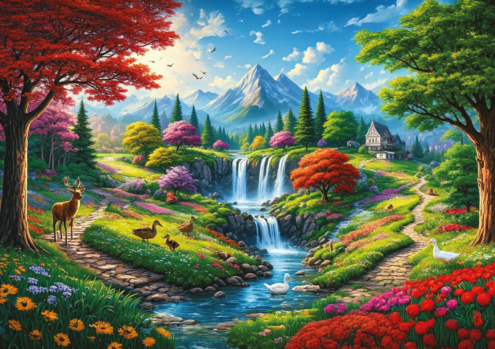 Art Puzzle Am Fuß der Berge 500 Teile Puzzle Art-Puzzle-40513 von Art Puzzle