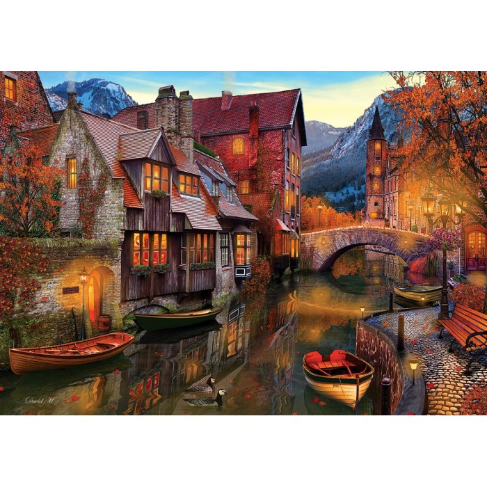 Art Puzzle - Canal Boats - 2000 Teile von Art Puzzle