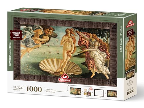 Art Puzzle Geburt der Venus, 1000 Teile Rahmenpuzzle mit Sandro Botticel von Art Puzzle