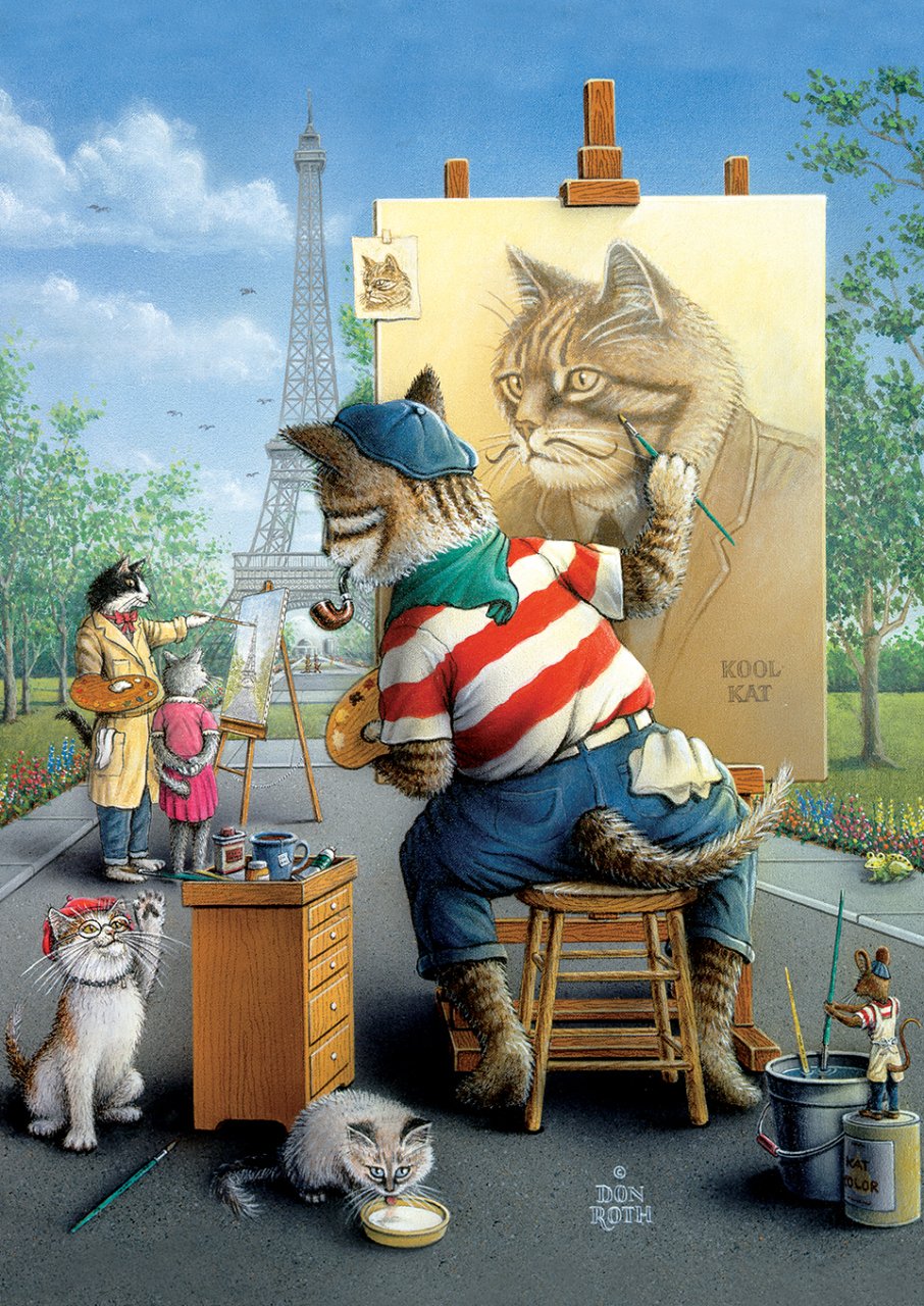 Art Puzzle Malerkatze 500 Teile Puzzle Art-Puzzle-5087 von Art Puzzle