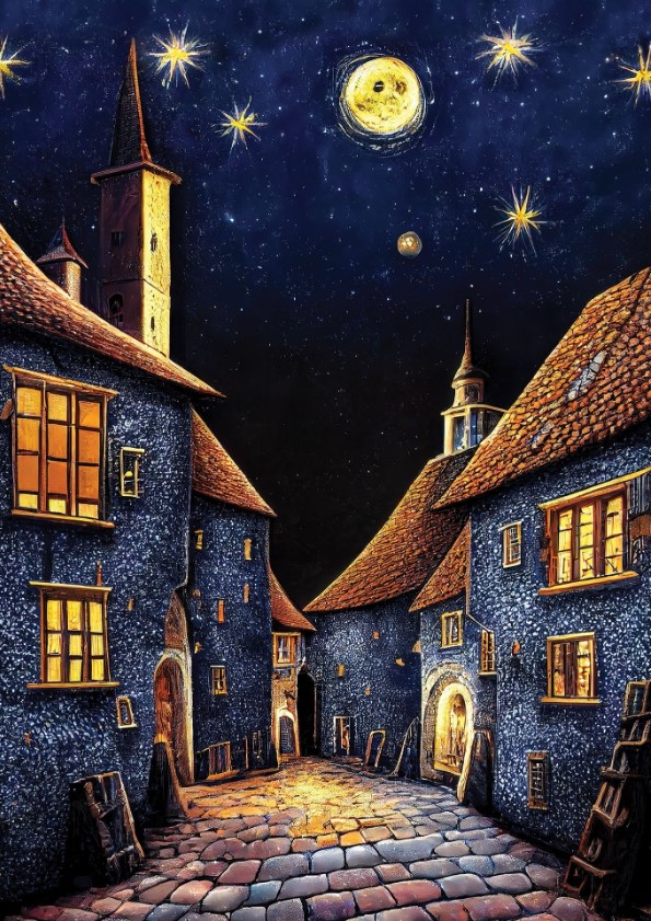 Art Puzzle Medieval Inn Night 500 Teile Puzzle Art-Puzzle-5102 von Art Puzzle