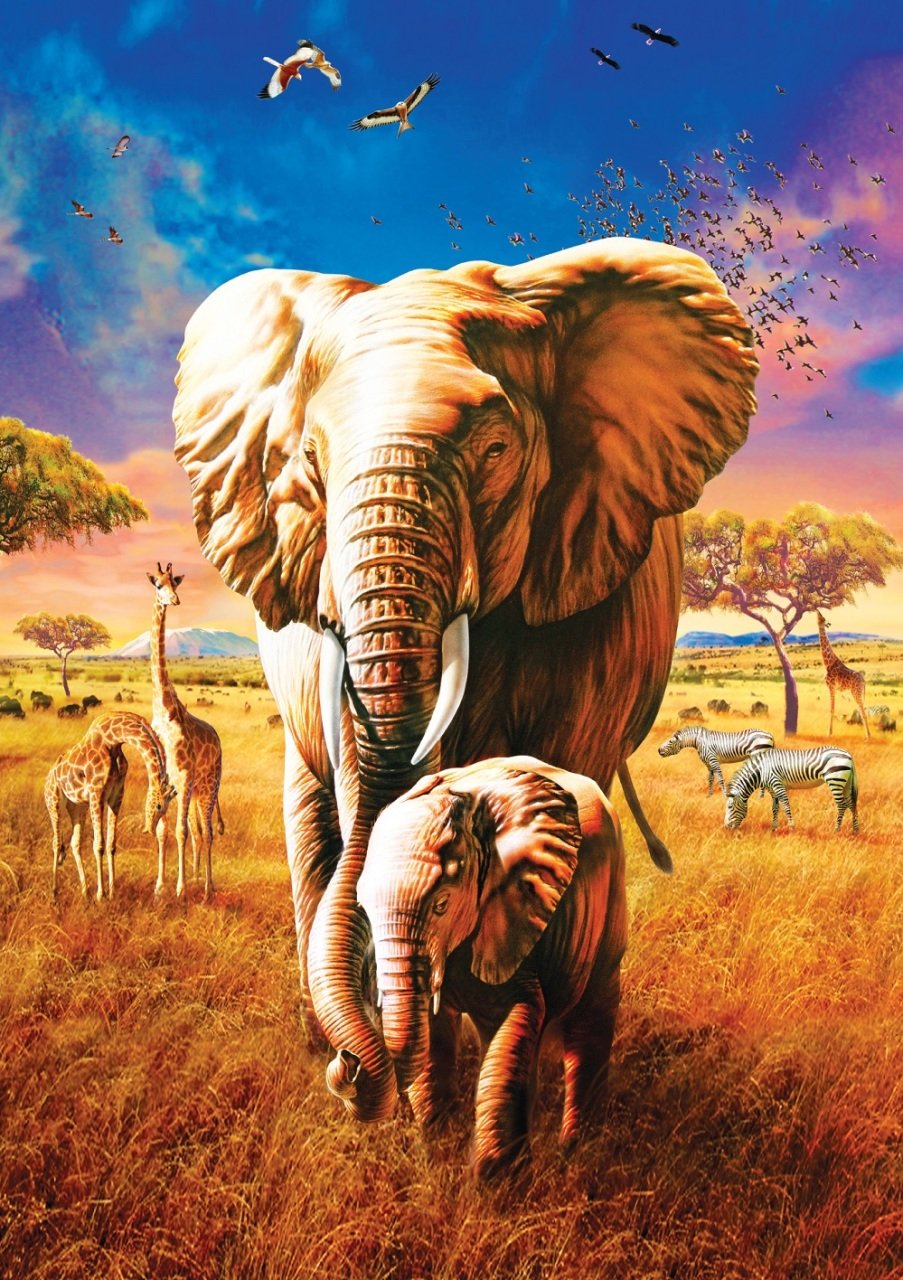 Art Puzzle Mother Elephant 1000 Teile Puzzle Art-Puzzle-5204 von Art Puzzle