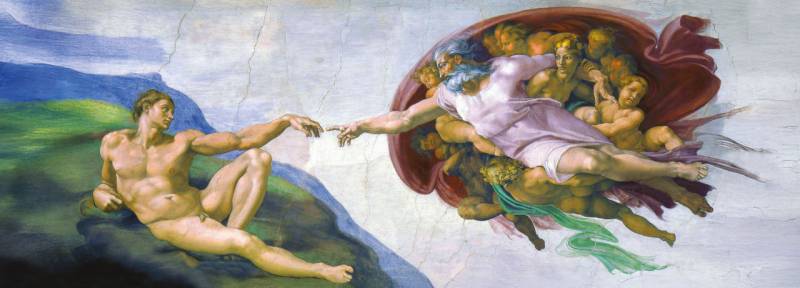 Art Puzzle Panoramapuzzle - Museum Series - Die Erschaffung Adams, Michelangelo, 1511 1000 Teile Puzzle Art-Puzzle-41108 von Art Puzzle